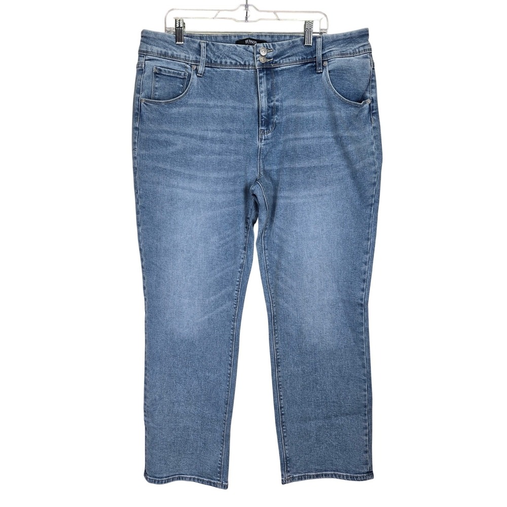 Hudson Los Angeles Jeans Straight Leg Jeans Size 16 Double Button Flap Pocket